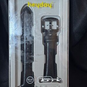 Heyday Black Faux Leather Apple Watch Band | 38-41mm | NWT